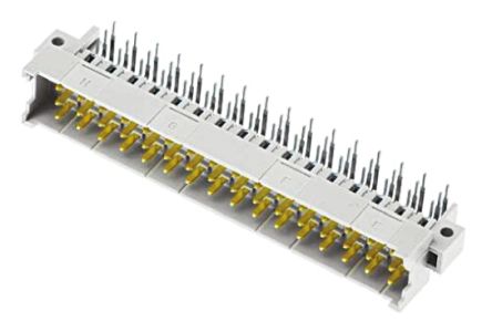 HARTING Conector Rectangular Macho Ángulo De 90° De 48 Contactos Serie DIN 41612, Paso 2.54mm