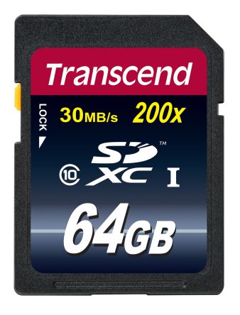 Transcend Premium SDXC SD-Karte 64 GB Class 10, MLC