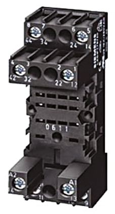 Siemens Relay Socket For Use With PT Series, Snap-On Rail Mount