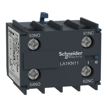 Schneider Electric LA1K Hilfskontakt 4-polig, 1 NO (Schließer) + 3 NC (Öffner) Frontmontage Mit Schraubanschluss