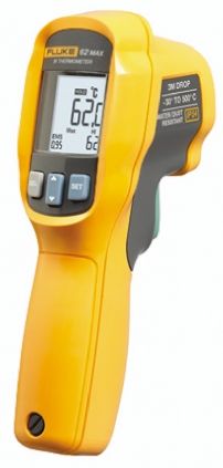 Fluke 62 MAX Infrarot-Thermometer 10:1, Bis +500°C, Celsius/Fahrenheit, ISO-kalibriert