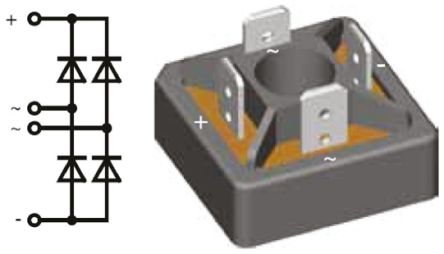 IXYS Brückengleichrichter, 1-phasig 38A 1200V Schraubmontage 1.36V FO-A 4-Pin 5mA Siliziumverbindung