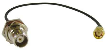 RF Solutions Câble Coaxial, TNC, / SMA, 200mm, Noir