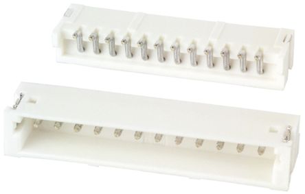 JST ZH Leiterplatten-Stiftleiste Gewinkelt, 12-polig / 1-reihig, Raster 1.5mm, Kabel-Platine, Lötanschluss-Anschluss,