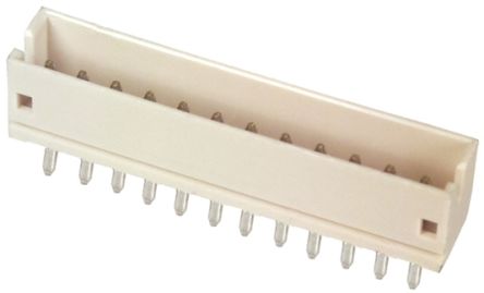 JST ZH Leiterplatten-Stiftleiste Eingang Oben, 12-polig / 1-reihig, Raster 1.5mm, Kabel-Platine,