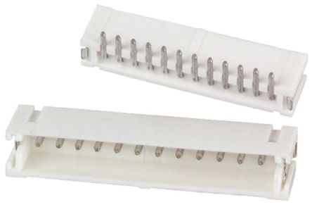 JST ZH Leiterplatten-Stiftleiste Eingang Oben, 12-polig / 1-reihig, Raster 1.5mm, Kabel-Platine,