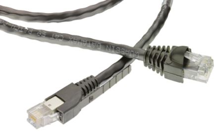 TE Connectivity Ethernetkabel Cat.5e, 3m, Schwarz Patchkabel, A RJ.5 F/UTP Stecker, B RJ.5, LSZH