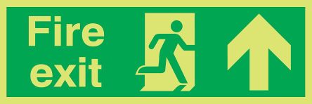 RS PRO Plastic FIRE EXIT, Fire Exit, English, Exit Sign