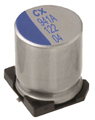 Nichicon Condensador De Polímero CX, 47μF ±20%, 50V Dc, Montaje En Superficie, Paso 4.6mm, Dim. 10 (Dia) X 12.6mm