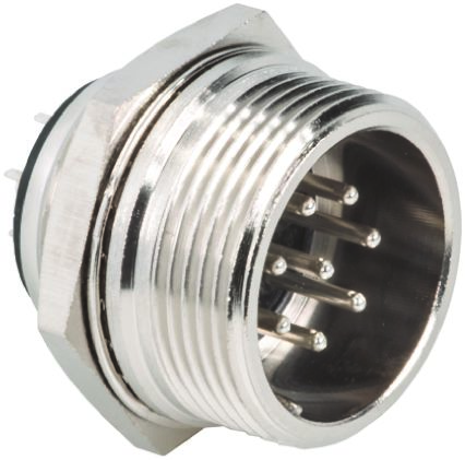 Hirose RM Series, 4 Pole Panel Mount Connector Socket, Male Contacts