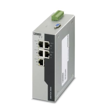 Phoenix Contact FL SWITCH 3005 Ethernet-Switch, 5 X RJ45 / 100Mbit/s Für DIN-Schienen, 24V Dc