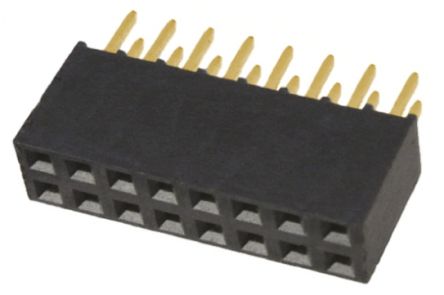 Samtec Connecteur Femelle Pour CI, 16 Contacts, 2 Rangées, 2.54mm, Traversant, Droit