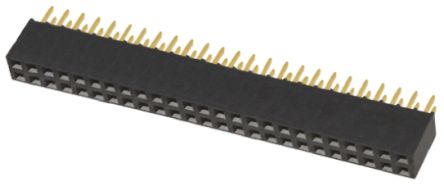 Samtec Conector Hembra Para PCB Serie SSQ, De 50 Vías En 2 Filas, Paso 2.54mm, 550 V, 7.6A, Montaje En Orificio