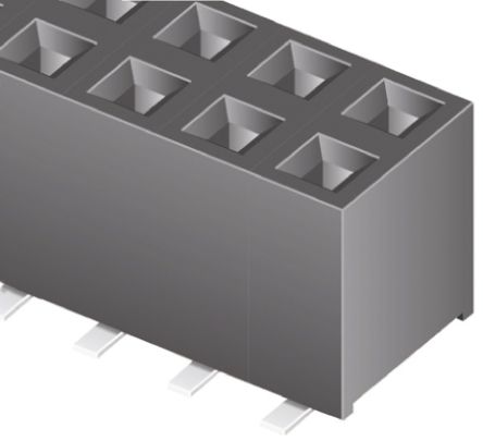 Samtec Conector Hembra Para PCB Serie TLE, De 40 Vías En 2 Filas, Paso 2mm, Montaje Superficial, Para Soldar