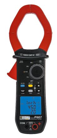 Chauvin Arnoux F607 Clamp Meter Bluetooth, 3kA Dc, Max Current 2kA Ac CAT III 1000V
