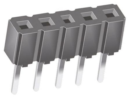 Samtec Conector Hembra Para PCB Serie CES, De 4 Vías En 1 Fila, Paso 2.54mm, 333 V, 12A, Montaje En Orificio Pasante,