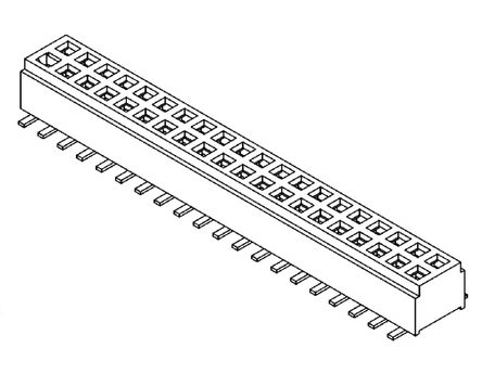 Samtec CLM Leiterplattenbuchse Gerade 10-polig / 2-reihig, Raster 1mm
