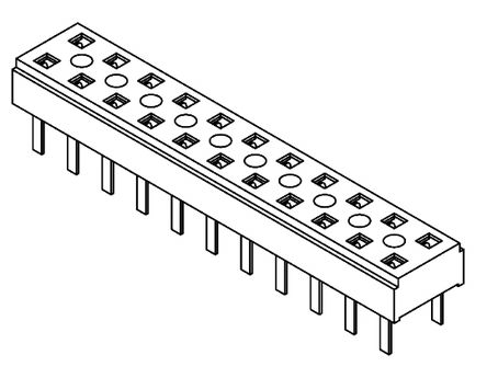 Samtec CLT Leiterplattenbuchse Gerade 10-polig / 2-reihig, Raster 2mm