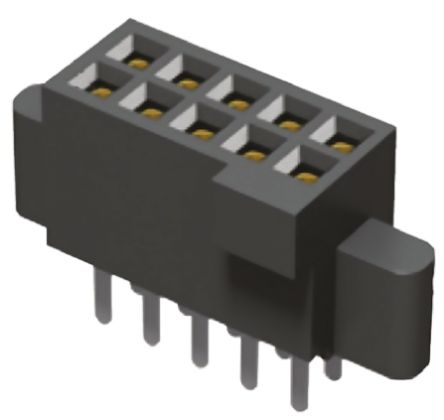Samtec Conector Hembra Para PCB Serie SFM, De 20 Vías En 2 Filas, Paso 1.27mm, 350 V, 12A, Montaje En Orificio Pasante,