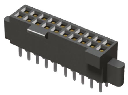 Samtec SFML Series Straight Through Hole Mount PCB Socket, 60-Contact, 2-Row, 1.27mm Pitch, Solder Termination