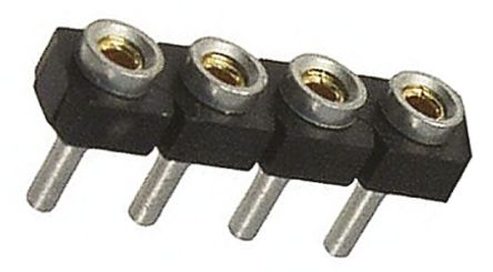 Samtec Connecteur Femelle Pour CI, 4 Contacts, 1 Rangée, 2.54mm, Traversant, Droit
