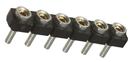 Samtec Connecteur Femelle Pour CI, 6 Contacts, 1 Rangée, 2.54mm, Traversant, Droit