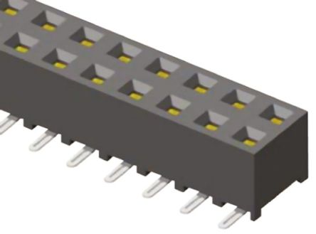 Samtec Conector Hembra Para PCB Serie SMM, De 16 Vías En 2 Filas, Paso 2mm, 350 V, 3.9A, Montaje Superficial, Para