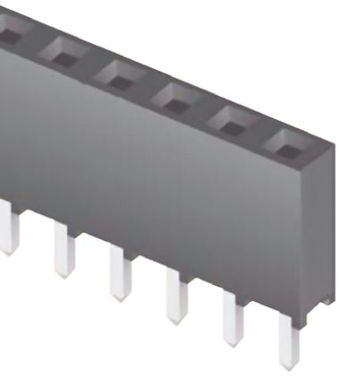 Samtec SQT Series Straight Through Hole Mount PCB Socket, 4-Contact, 1-Row, 2mm Pitch, Solder Termination