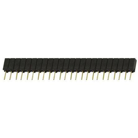 Samtec SSA Series Straight Through Hole Mount PCB Socket, 24-Contact, 1-Row, 2.54mm Pitch, Solder Termination