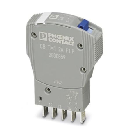 Phoenix Contact TRABTECH Thermal Circuit Breaker - CB TM1 2A F1 P Single Pole, 2A Current Rating