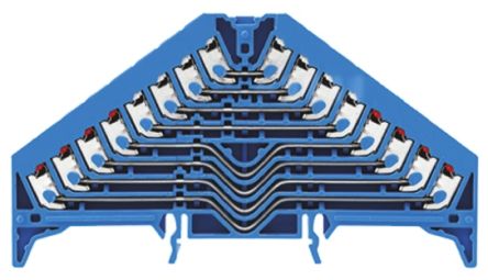 Weidmuller Weidmüller PRV 8 Reihenklemmenblock Achtfach Blau, 1.5mm², 250 V / 8A, Einstecken