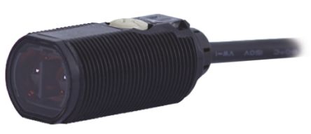 Omron E3F Zylindrisch Optischer Sensor, Hintergrundunterdrückung, Bereich 100 Mm, NPN Ausgang, Anschlusskabel