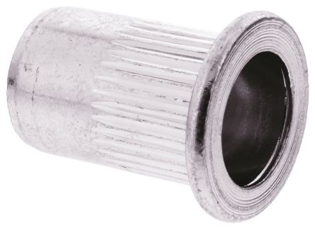 POP Röhrenförmig Niet, Ø 11.9mm X 17.3mm, Silber, Stahl, 12mm, Min. 0.5mm, Max. 3mm