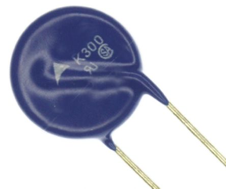 EPCOS S20 Varistor, 550pF, 910V, 550V, 490J, Metall / 100A, 10000A Max., Mm, Ø 23mm, 9.8mm