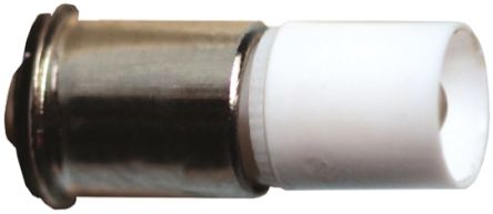 JKL Components LED白色指示灯灯珠, 小型法兰灯座, 12V 直流, 15mA