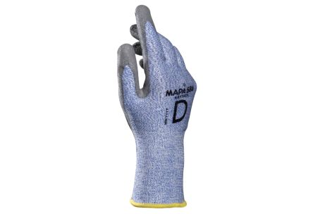 Mapa Spontex Krytech 586 Blue HPPE Cut Resistant Work Gloves, Size 7, Small, Polyurethane Coating