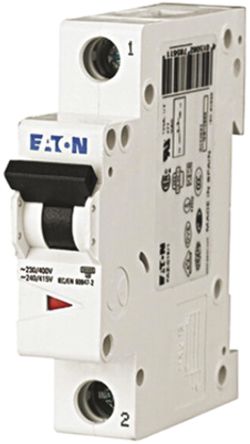 Eaton Interruptor Automático 1P, 1A, Curva Tipo C, Poder De Corte 6 KA, XEffect, Montaje En Carril DIN