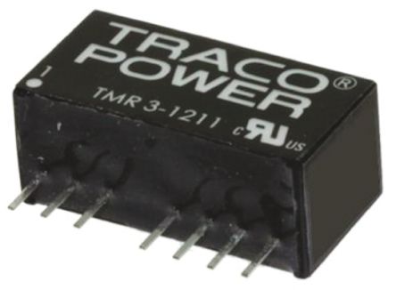 TRACOPOWER TMR 3WIE DC/DC-Wandler 3W 12 V Dc IN, 5V Dc OUT / 600mA 1.5kV Dc Isoliert