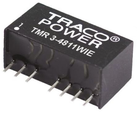 TRACOPOWER TMR 3WIE DC/DC-Wandler 3W 48 V Dc IN, 5V Dc OUT / 600mA 1.5kV Dc Isoliert