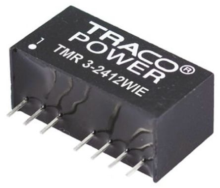 TRACOPOWER TMR 3WIE DC/DC-Wandler 3W 24 V Dc IN, 15V Dc OUT / 200mA 1.5kV Dc Isoliert