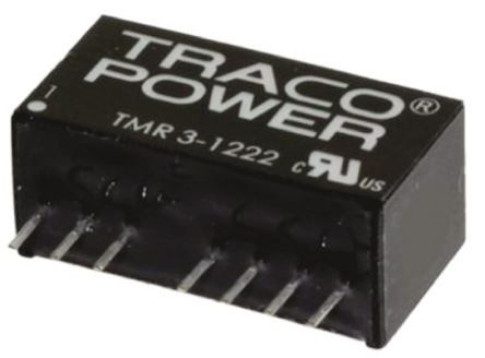 TRACOPOWER TMR 3WIE DC/DC-Wandler 3W 12 V Dc IN, ±15V Dc OUT / ±100mA 1.5kV Dc Isoliert