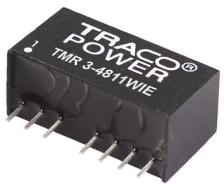 TRACOPOWER TMR 3WIE DC/DC-Wandler 3W 48 V Dc IN, ±15V Dc OUT / ±100mA 1.5kV Dc Isoliert
