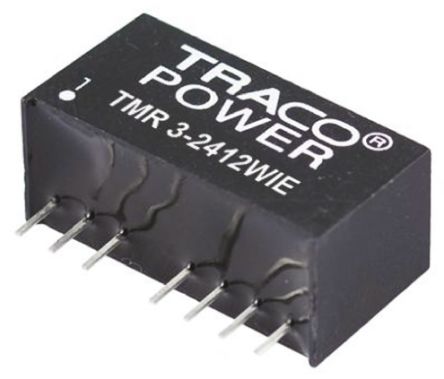 TRACOPOWER TMR 3HI DC/DC-Wandler 3W 24 V Dc IN, ±15V Dc OUT / ±100mA 3kV Dc Isoliert