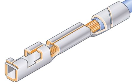 Amphenol Communications Solutions Mini-PV Crimp-Anschlussklemme Für Mini-Latch-Steckverbindergehäuse, Buchse, Zinn