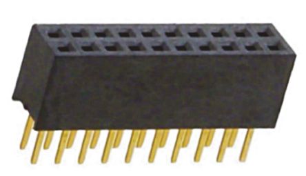 Amphenol Communications Solutions Conector Hembra Para PCB Serie MINITEK, De 20 Vías En 2 Filas, Paso 1.27mm, 125 V,