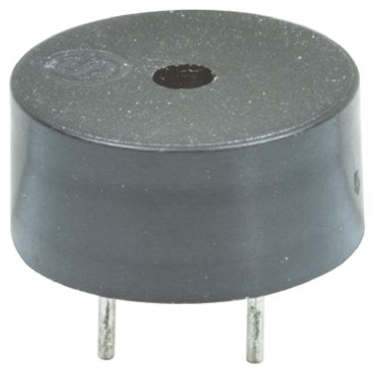 RS PRO Piezo Buzzer Rechtecksignal, 85dB, Durchsteckmontage, 1 → 20 V, 1V Ac→20V Ac, Extern, ø 12mm, 12 X 5.5mm