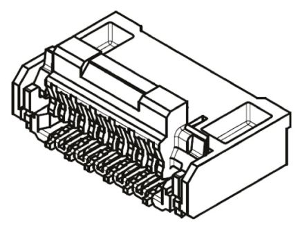 Molex Easy-On, SMD FPC-Steckverbinder, Buchse, 41-polig / 1-reihig, Raster 0.25mm Lötanschluss
