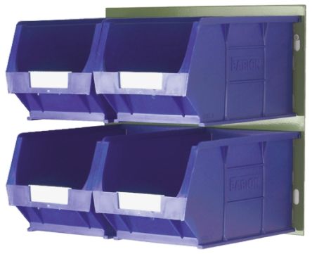 RS PRO PP Storage Bin, 132mm X 205mm, Blue