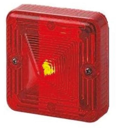 E2s Sonora ST LED-Signalleuchte Blitz-/Dauer-Licht Rot, 24 V Dc X 86mm