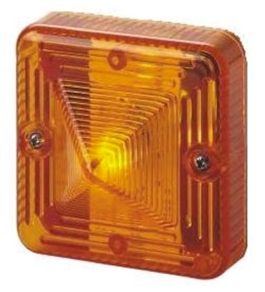 E2s Sonora ST LED-Signalleuchte Blitz-/Dauer-Licht Orange, 230 V Ac X 86mm
